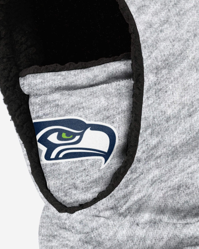 Seattle Seahawks Heather Grey Big Logo Hooded Gaiter FOCO - FOCO.com