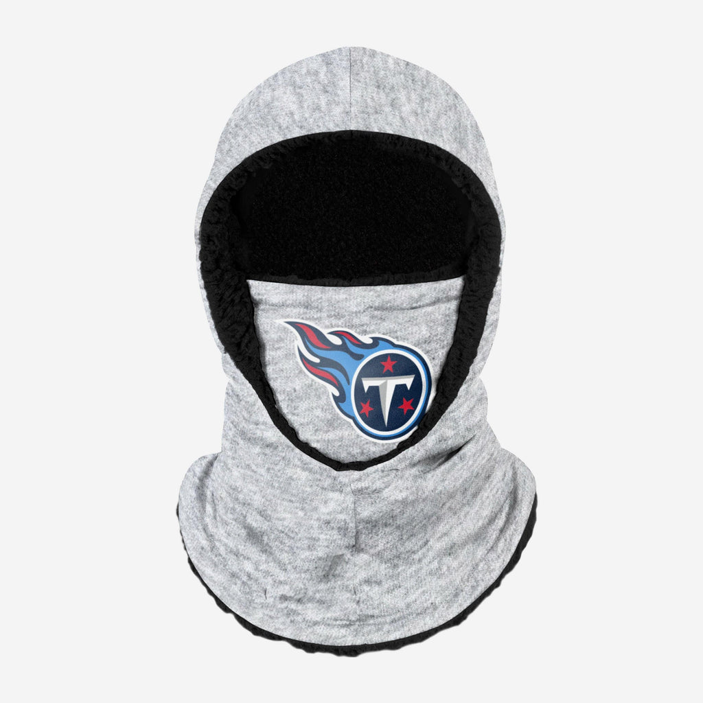 Tennessee Titans Heather Grey Big Logo Hooded Gaiter FOCO Adult - FOCO.com