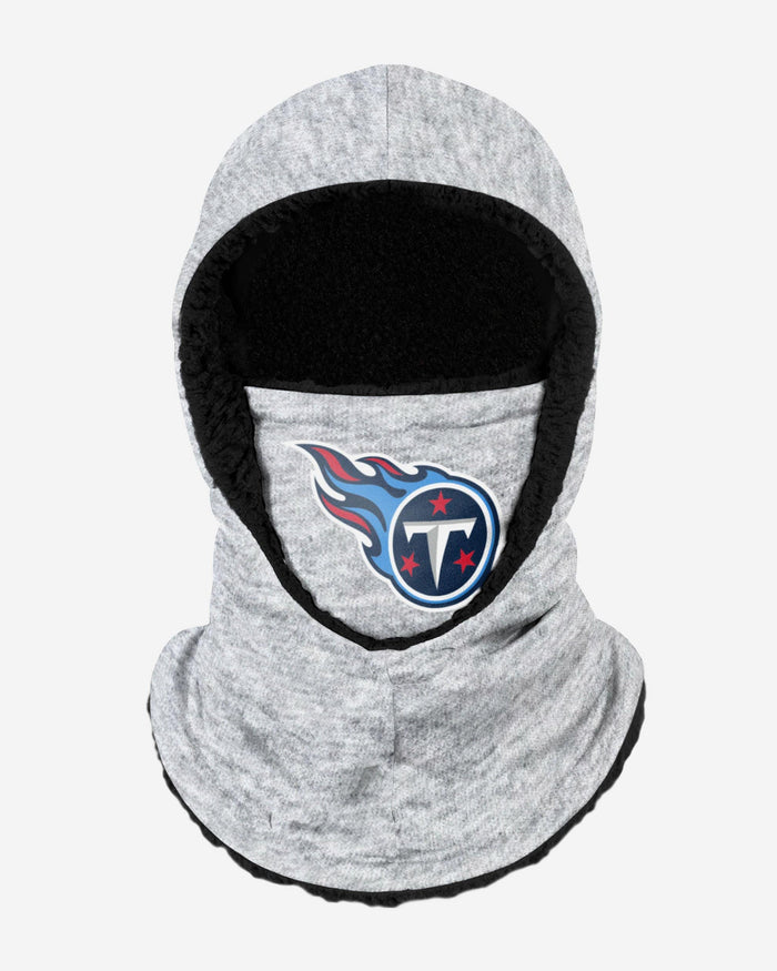 Tennessee Titans Heather Grey Big Logo Hooded Gaiter FOCO Adult - FOCO.com