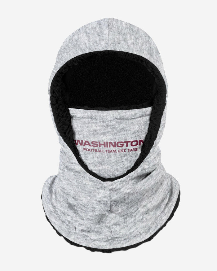 Washington Commanders Heather Grey Big Logo Hooded Gaiter FOCO Adult - FOCO.com