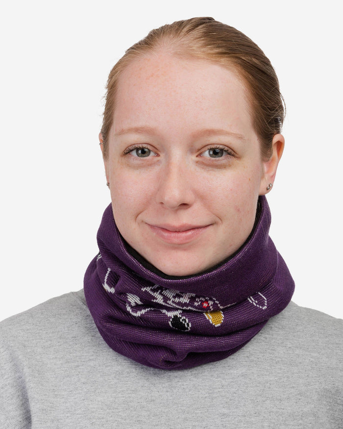 Baltimore Ravens Light Up Knit Gaiter Scarf FOCO - FOCO.com