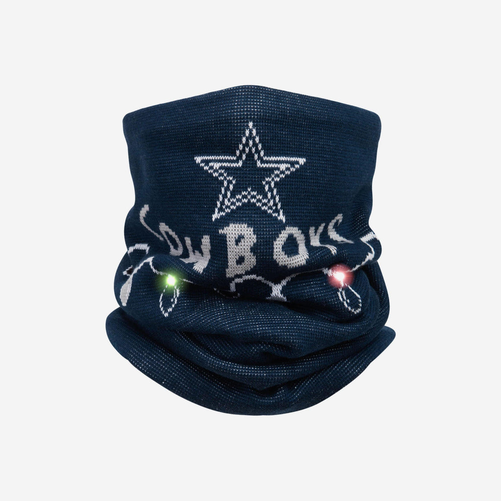 Dallas Cowboys Light Up Knit Gaiter Scarf FOCO - FOCO.com