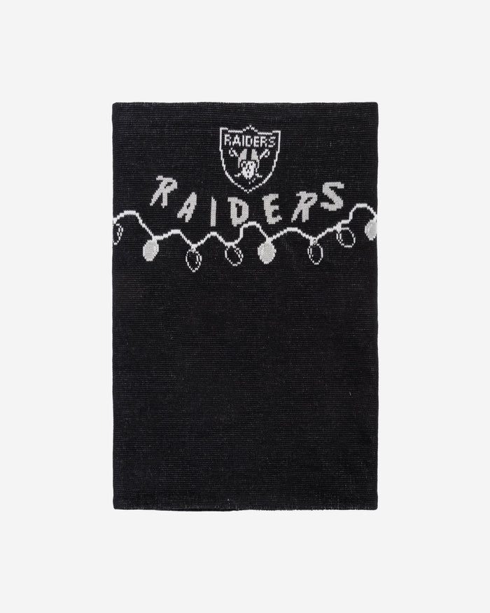 Las Vegas Raiders Light Up Knit Gaiter Scarf FOCO - FOCO.com