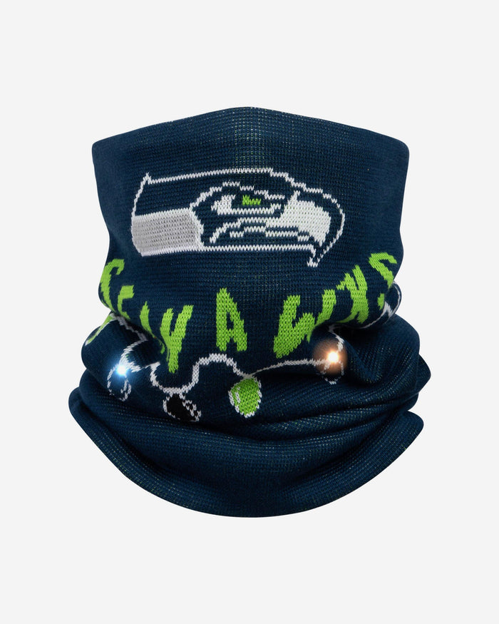 Seattle Seahawks Light Up Knit Gaiter Scarf FOCO - FOCO.com