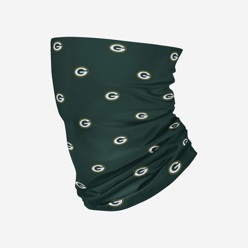 Green Bay Packers Mini Print Logo Gaiter Scarf FOCO - FOCO.com