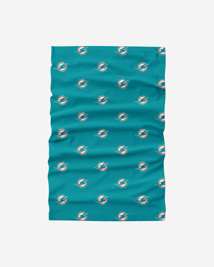 Miami Dolphins Mini Print Logo Gaiter Scarf FOCO - FOCO.com