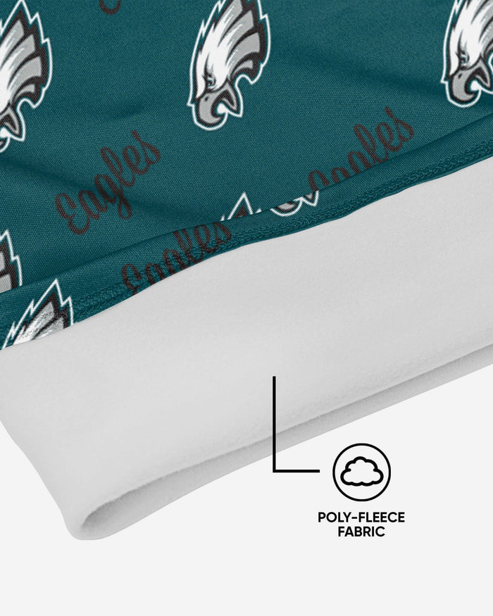 Philadelphia Eagles Mini Script Fleece Gaiter Scarf FOCO - FOCO.com