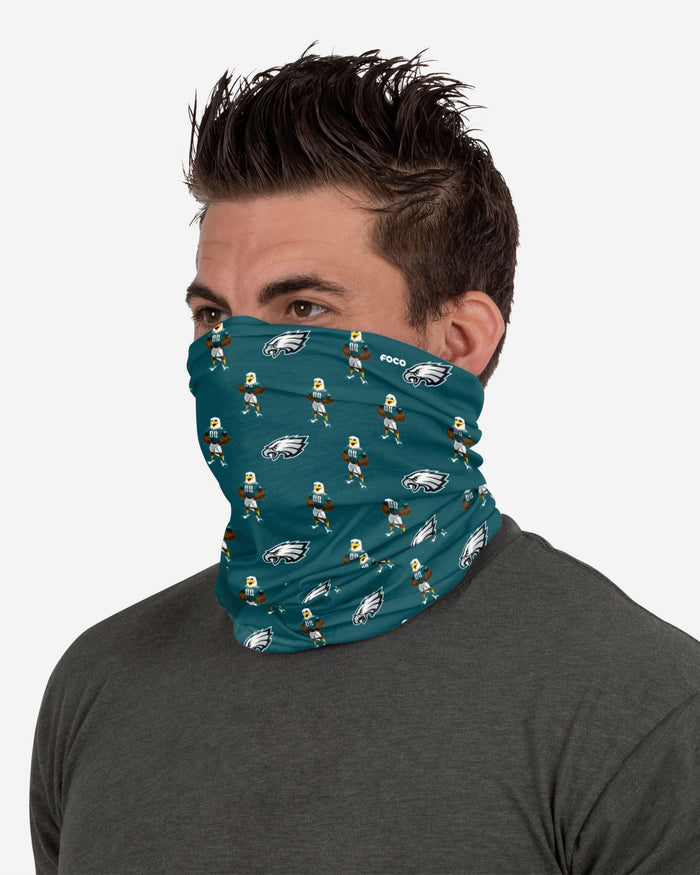 Swoop Philadelphia Eagles Mini Print Mascot Gaiter Scarf FOCO - FOCO.com