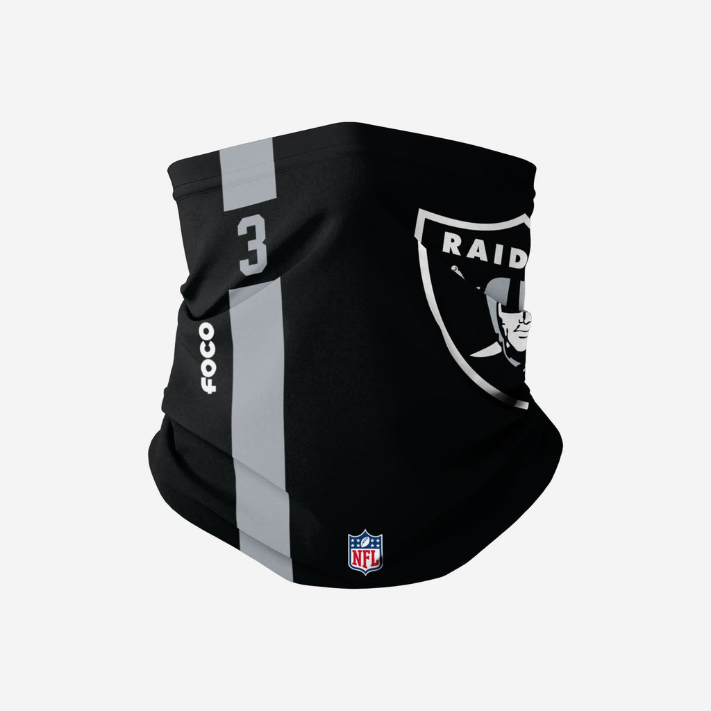 Nathan Peterman Las Vegas Raiders On-Field Sideline Logo Gaiter Scarf FOCO - FOCO.com