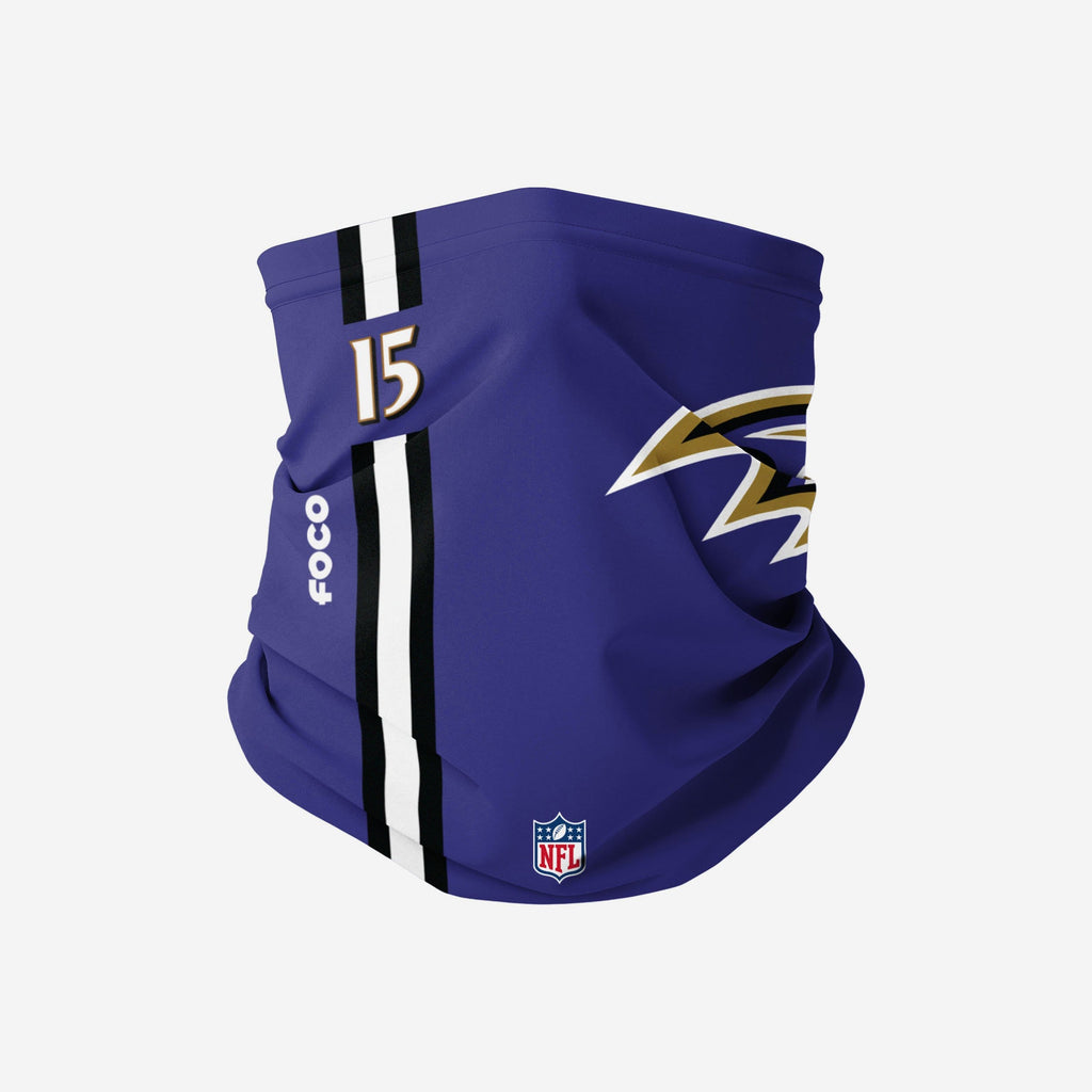 Marquise Brown Baltimore Ravens On-Field Sideline Logo Gaiter Scarf FOCO - FOCO.com