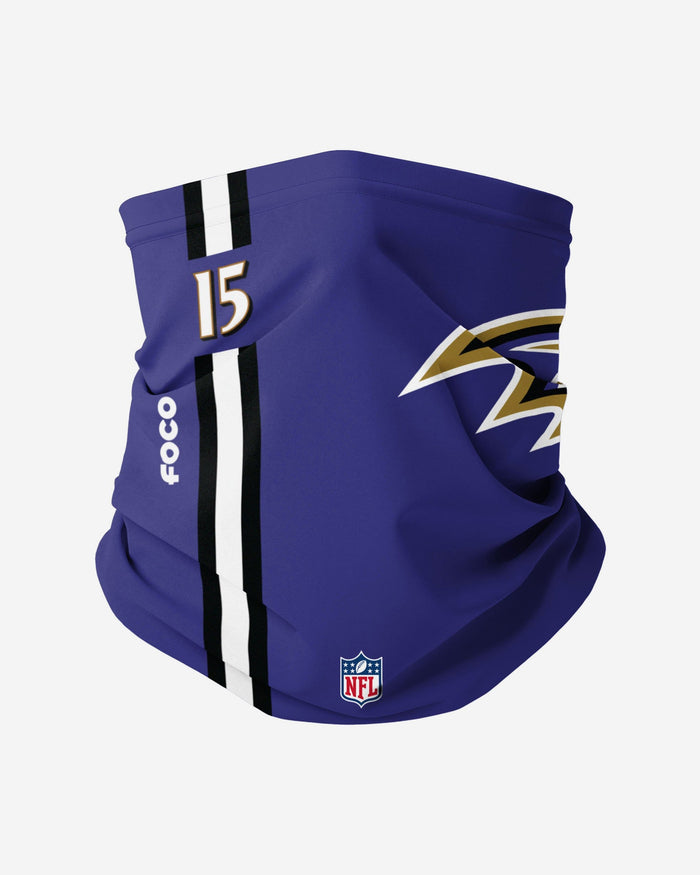 Marquise Brown Baltimore Ravens On-Field Sideline Logo Gaiter Scarf FOCO - FOCO.com