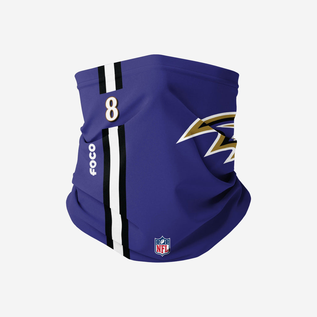 Lamar Jackson Baltimore Ravens On-Field Sideline Logo Gaiter Scarf FOCO - FOCO.com