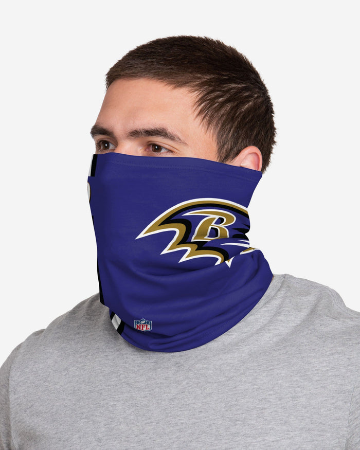 Justin Tucker Baltimore Ravens On-Field Sideline Logo Gaiter Scarf FOCO - FOCO.com