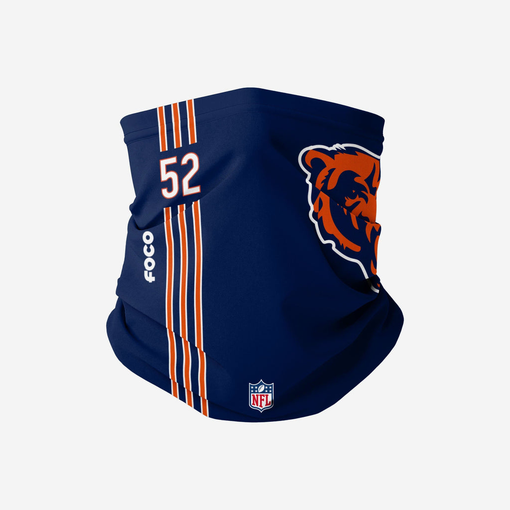 Khalil Mack Chicago Bears On-Field Sideline Logo Gaiter Scarf FOCO - FOCO.com