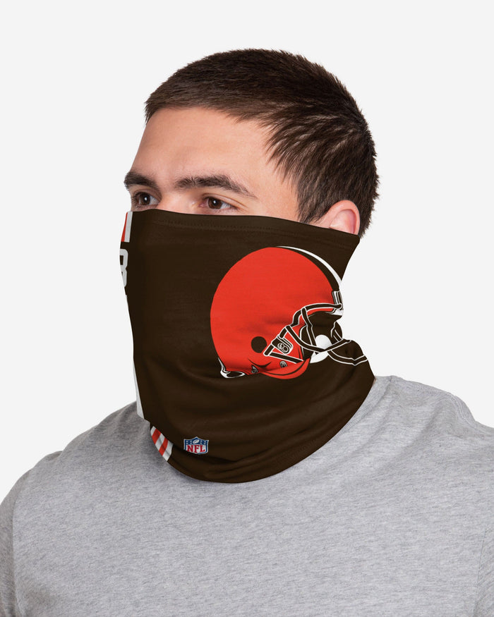 Odell Beckham Jr Cleveland Browns On-Field Sideline Logo Gaiter Scarf FOCO - FOCO.com