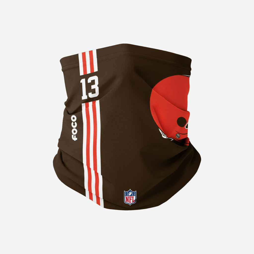 Odell Beckham Jr Cleveland Browns On-Field Sideline Logo Gaiter Scarf FOCO - FOCO.com