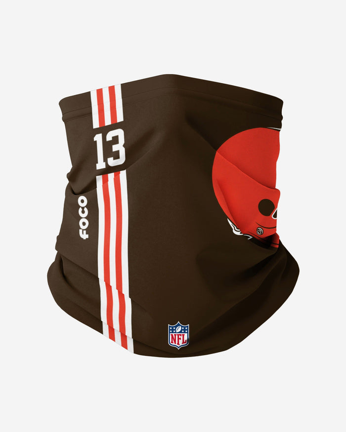 Odell Beckham Jr Cleveland Browns On-Field Sideline Logo Gaiter Scarf FOCO - FOCO.com