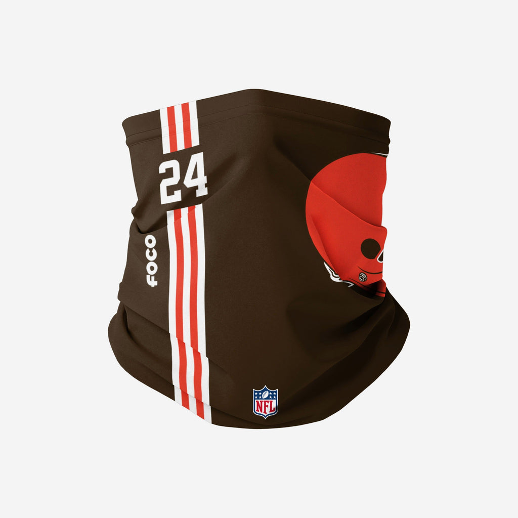 Nick Chubb Cleveland Browns On-Field Sideline Logo Gaiter Scarf FOCO - FOCO.com