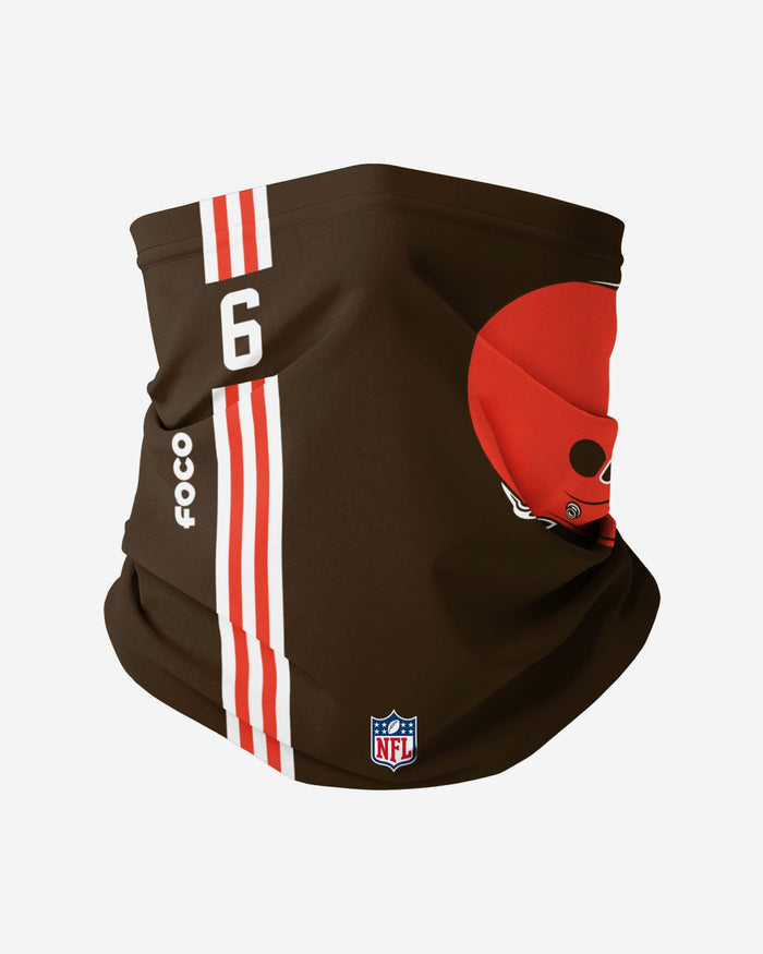 Baker Mayfield Cleveland Browns On-Field Sideline Logo Gaiter Scarf FOCO - FOCO.com