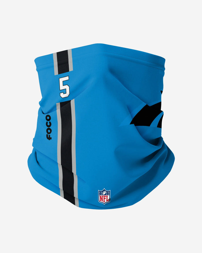 Teddy Bridgewater Carolina Panthers On-Field Sideline Logo Gaiter Scarf FOCO - FOCO.com