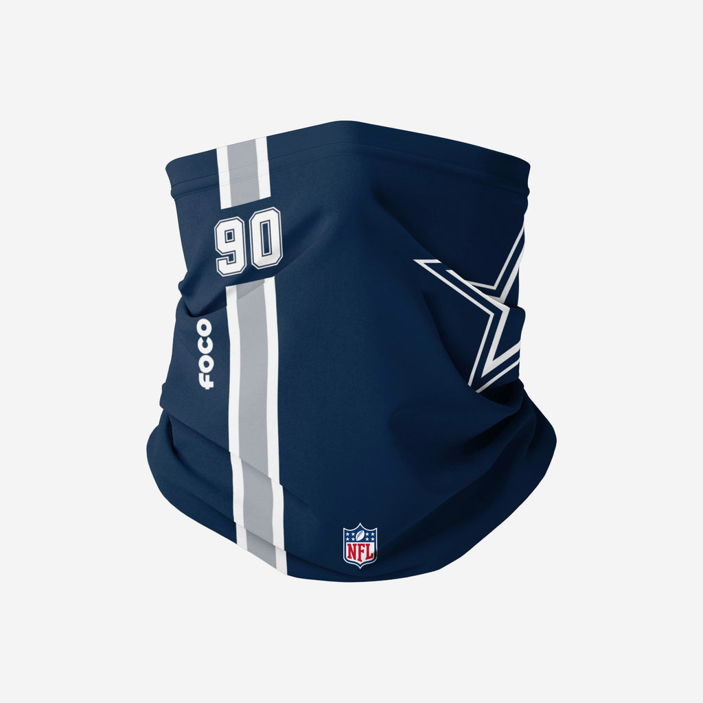 Demarcus Lawrence Dallas Cowboys On-Field Sideline Logo Gaiter Scarf FOCO - FOCO.com