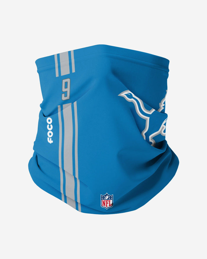 Matthew Stafford Detroit Lions On-Field Sideline Logo Gaiter Scarf FOCO - FOCO.com