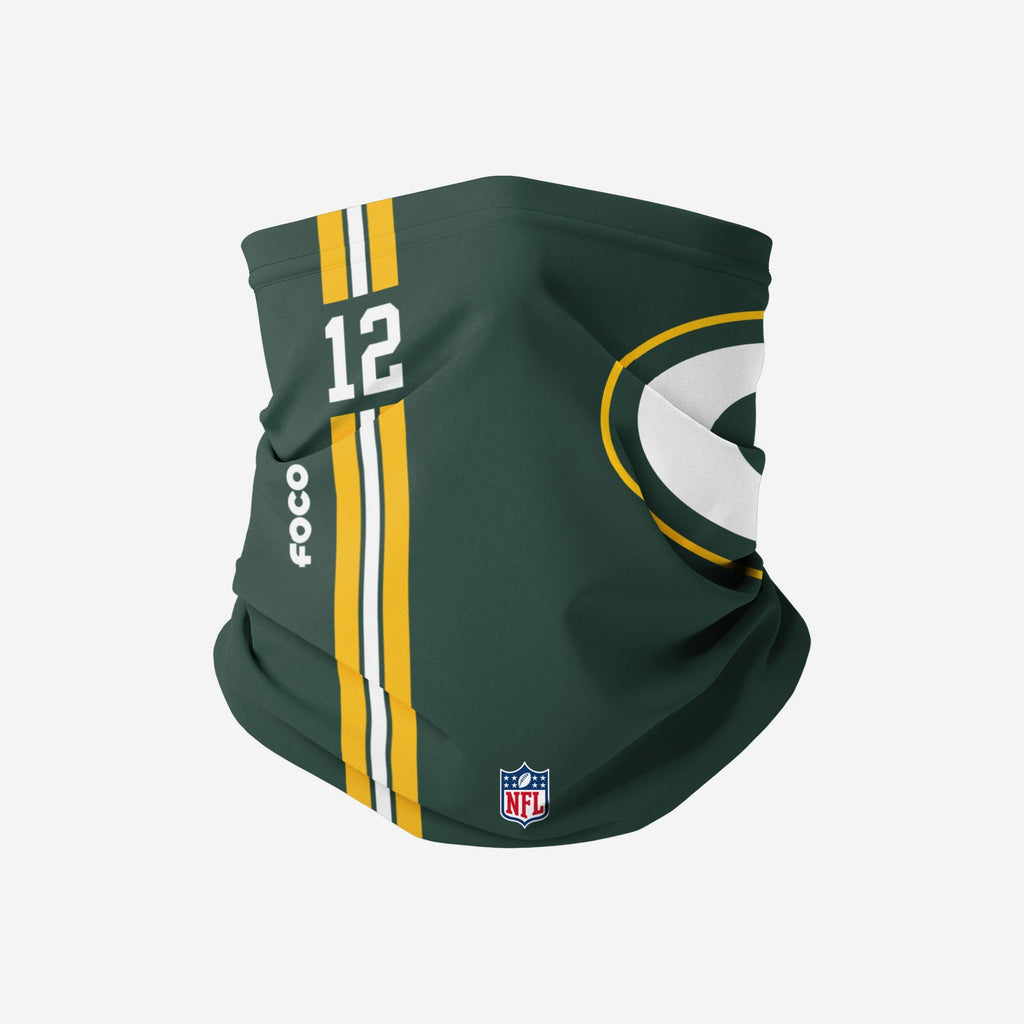 Aaron Rodgers Green Bay Packers On-Field Sideline Logo Gaiter Scarf FOCO - FOCO.com