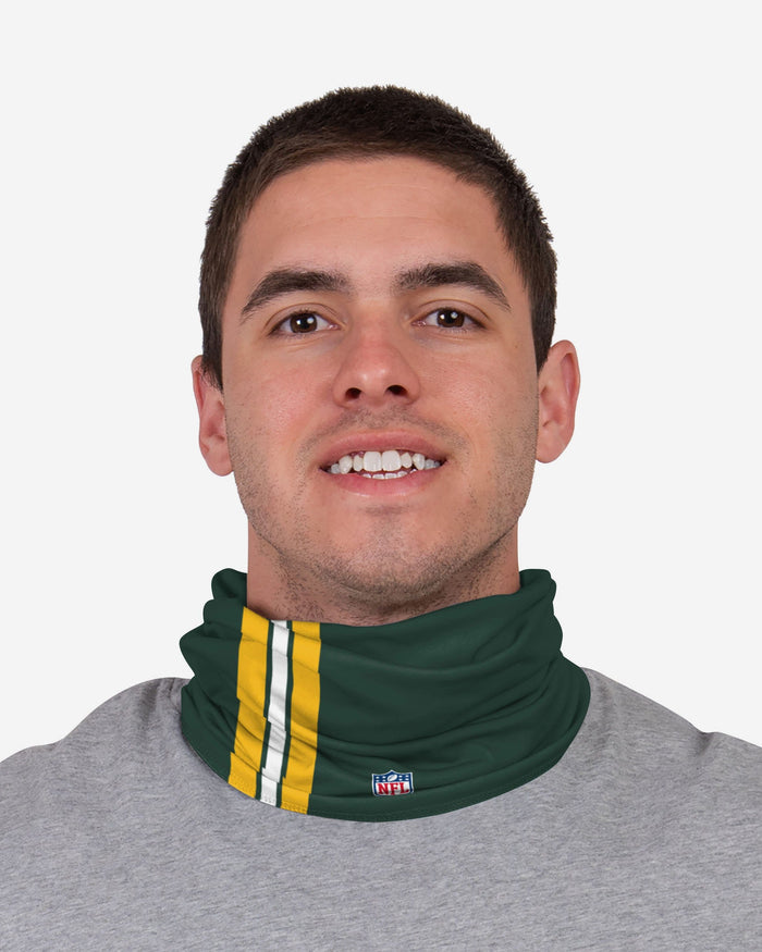 Aaron Jones Green Bay Packers On-Field Sideline Logo Gaiter Scarf FOCO - FOCO.com