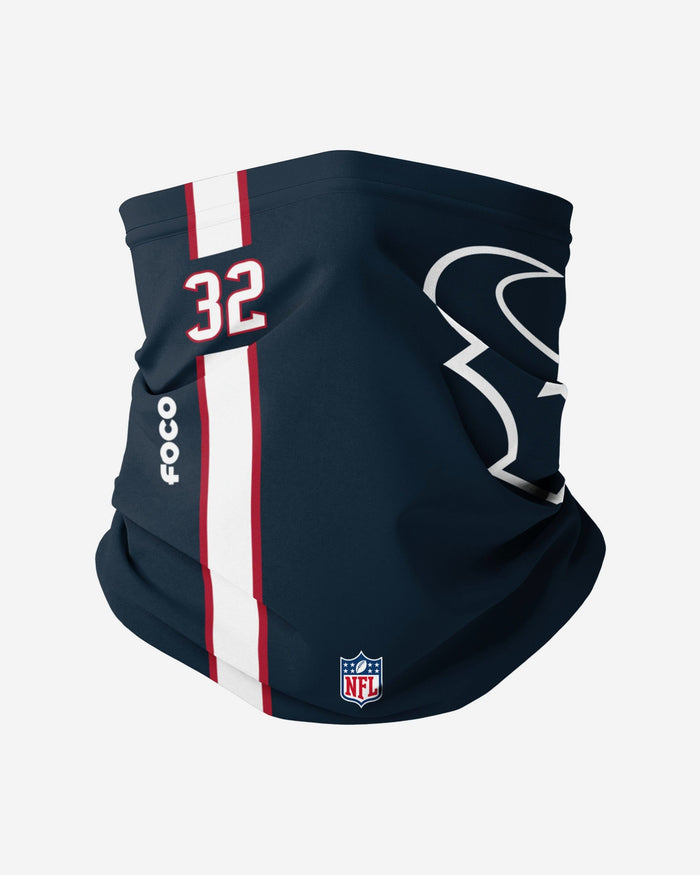 Lonnie Johnson Jr Houston Texans On-Field Sideline Logo Gaiter Scarf FOCO - FOCO.com