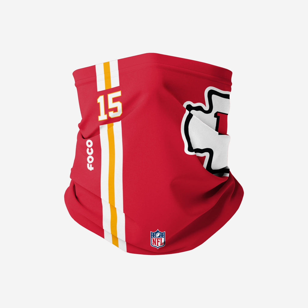 Patrick Mahomes Kansas City Chiefs On-Field Sideline Logo Gaiter Scarf FOCO Adult - FOCO.com