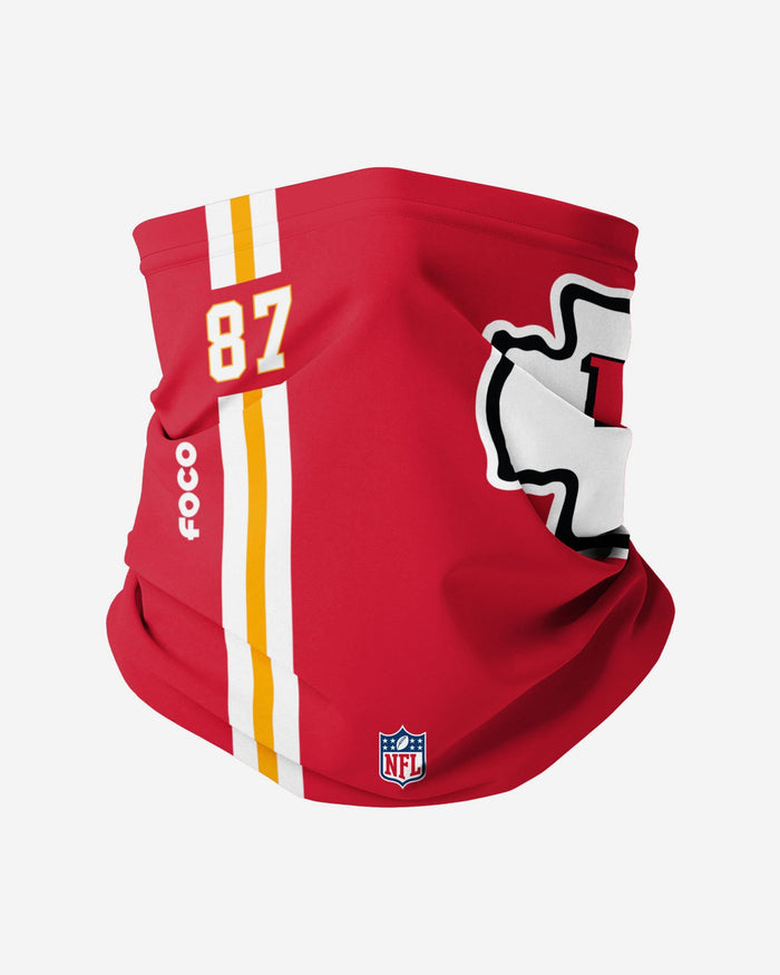 Travis Kelce Kansas City Chiefs On-Field Sideline Logo Gaiter Scarf FOCO - FOCO.com