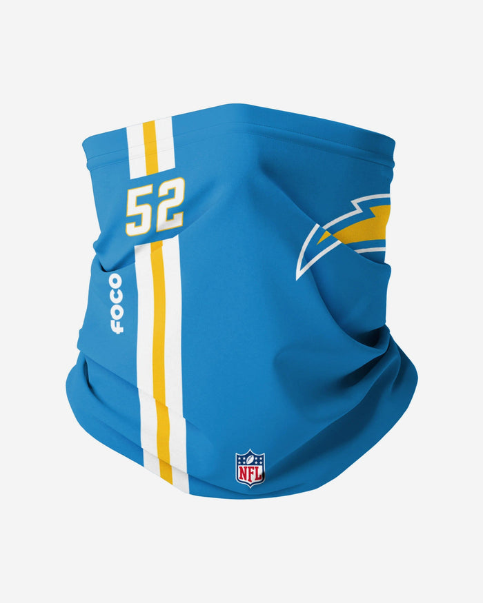 Denzel Perryman Los Angeles Chargers On-Field Sideline Logo Gaiter Scarf FOCO - FOCO.com