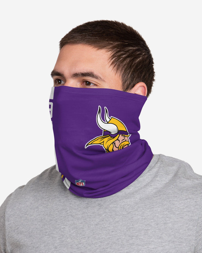 Adam Thielen Minnesota Vikings On-Field Sideline Logo Gaiter Scarf FOCO - FOCO.com