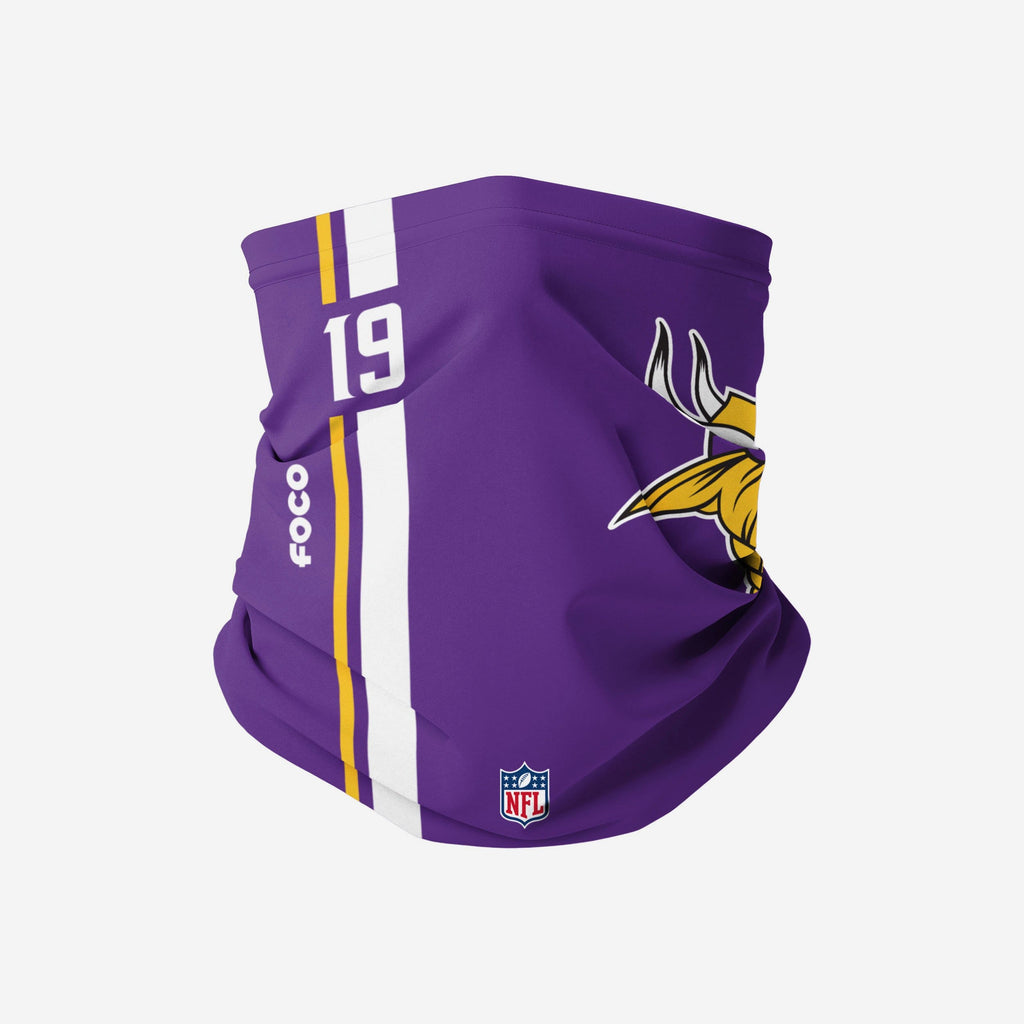 Adam Thielen Minnesota Vikings On-Field Sideline Logo Gaiter Scarf FOCO - FOCO.com