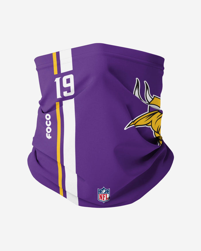 Adam Thielen Minnesota Vikings On-Field Sideline Logo Gaiter Scarf FOCO - FOCO.com