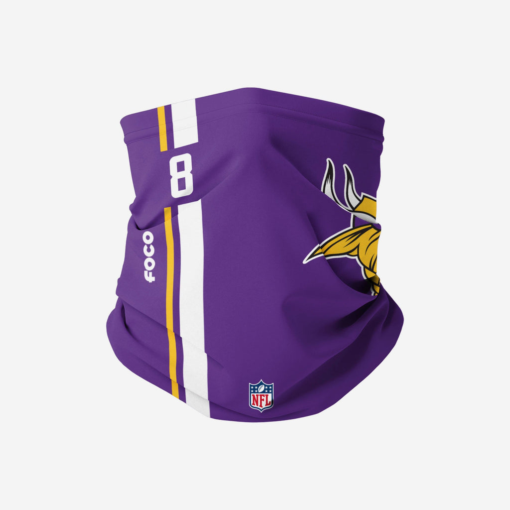 Kirk Cousins Minnesota Vikings On-Field Sideline Logo Gaiter Scarf FOCO - FOCO.com