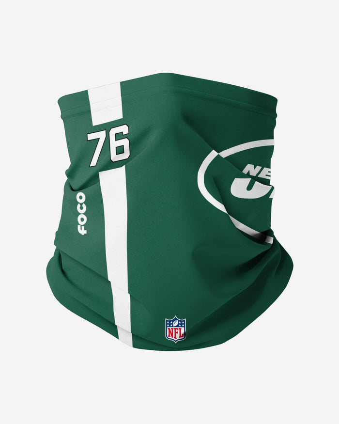 George Fant New York Jets On-Field Sideline Logo Gaiter Scarf FOCO - FOCO.com