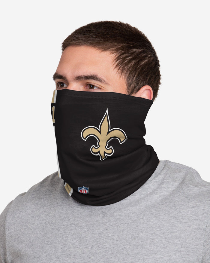 Alvin Kamara New Orleans Saints On-Field Sideline Logo Gaiter Scarf FOCO - FOCO.com