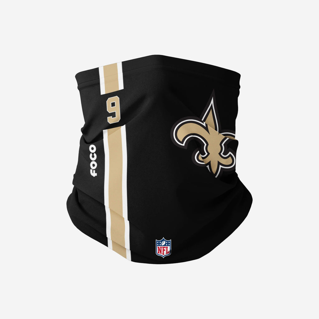 Drew Brees New Orleans Saints On-Field Sideline Logo Gaiter Scarf FOCO Adult - FOCO.com