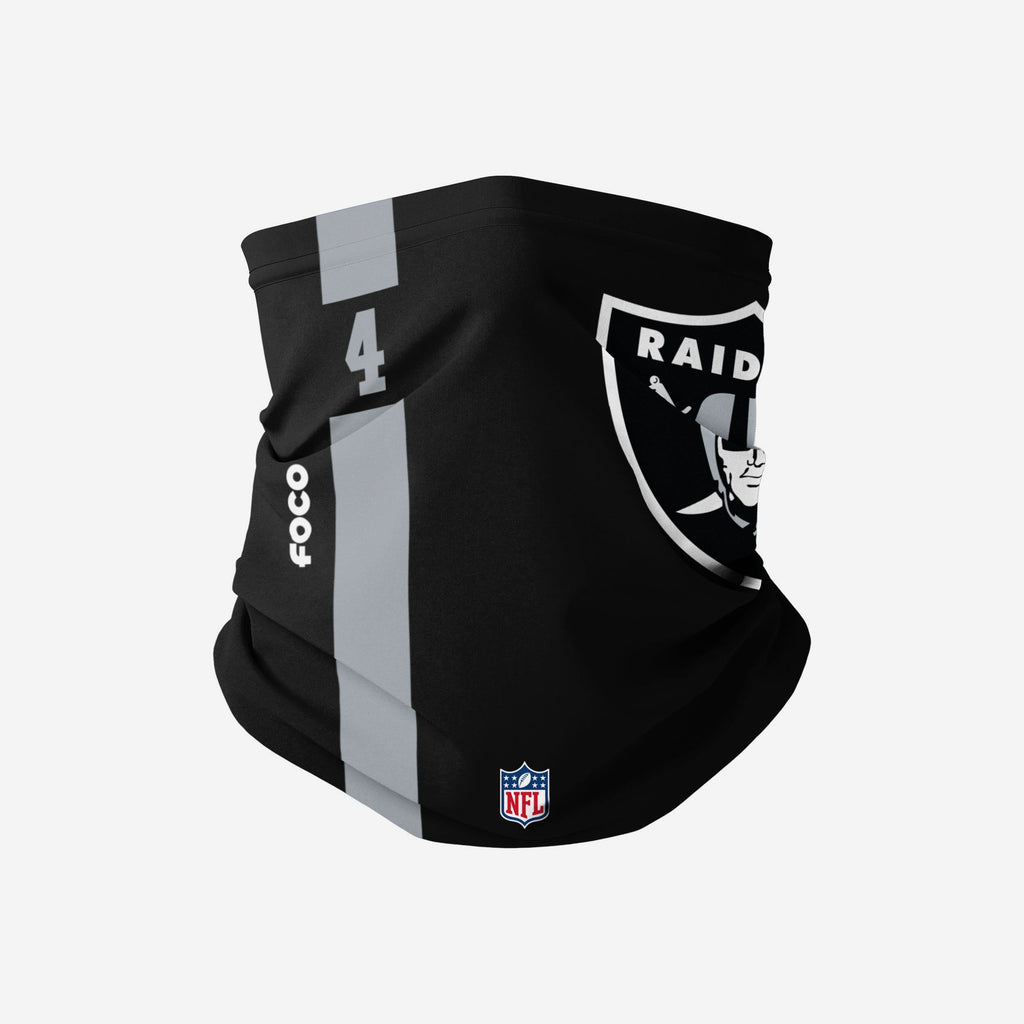 Derek Carr Las Vegas Raiders On-Field Sideline Logo Gaiter Scarf FOCO - FOCO.com