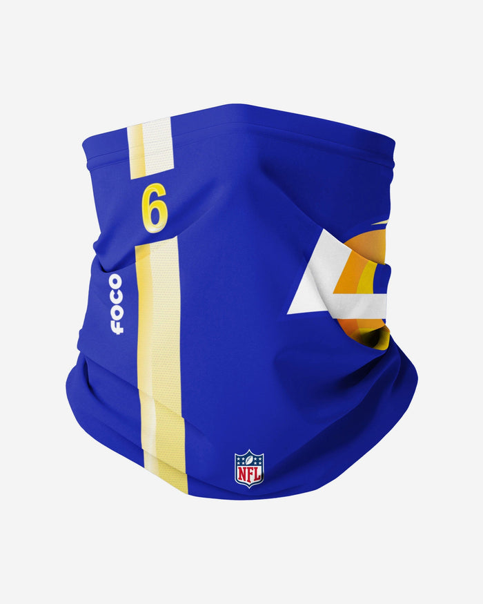 John Hekker Los Angeles Rams On-Field Sideline Logo Gaiter Scarf FOCO - FOCO.com