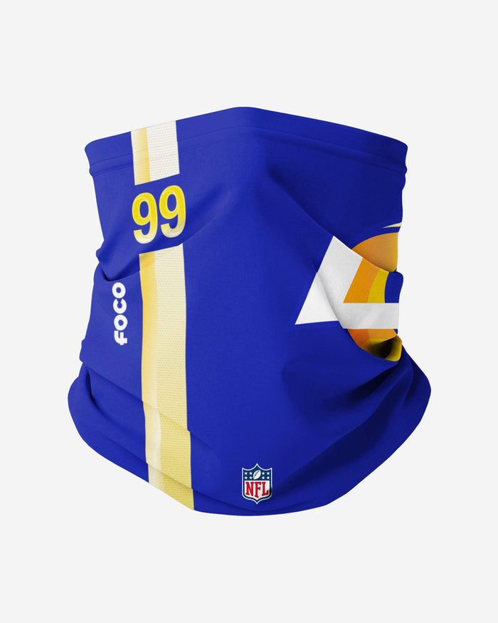 Aaron Donald Los Angeles Rams On-Field Sideline Logo Gaiter Scarf FOCO - FOCO.com