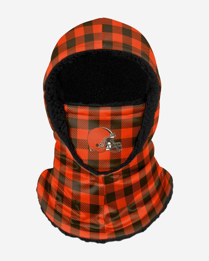 Cleveland Browns Plaid Hooded Gaiter FOCO - FOCO.com