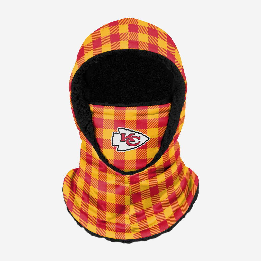 Kansas City Chiefs Plaid Hooded Gaiter FOCO - FOCO.com