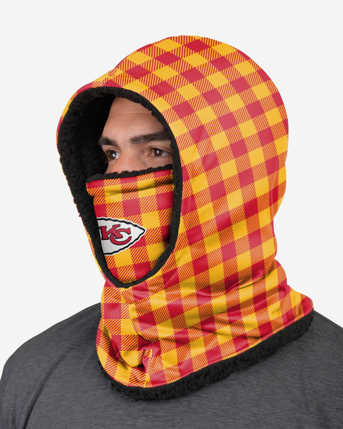 Kansas City Chiefs Plaid Hooded Gaiter FOCO - FOCO.com