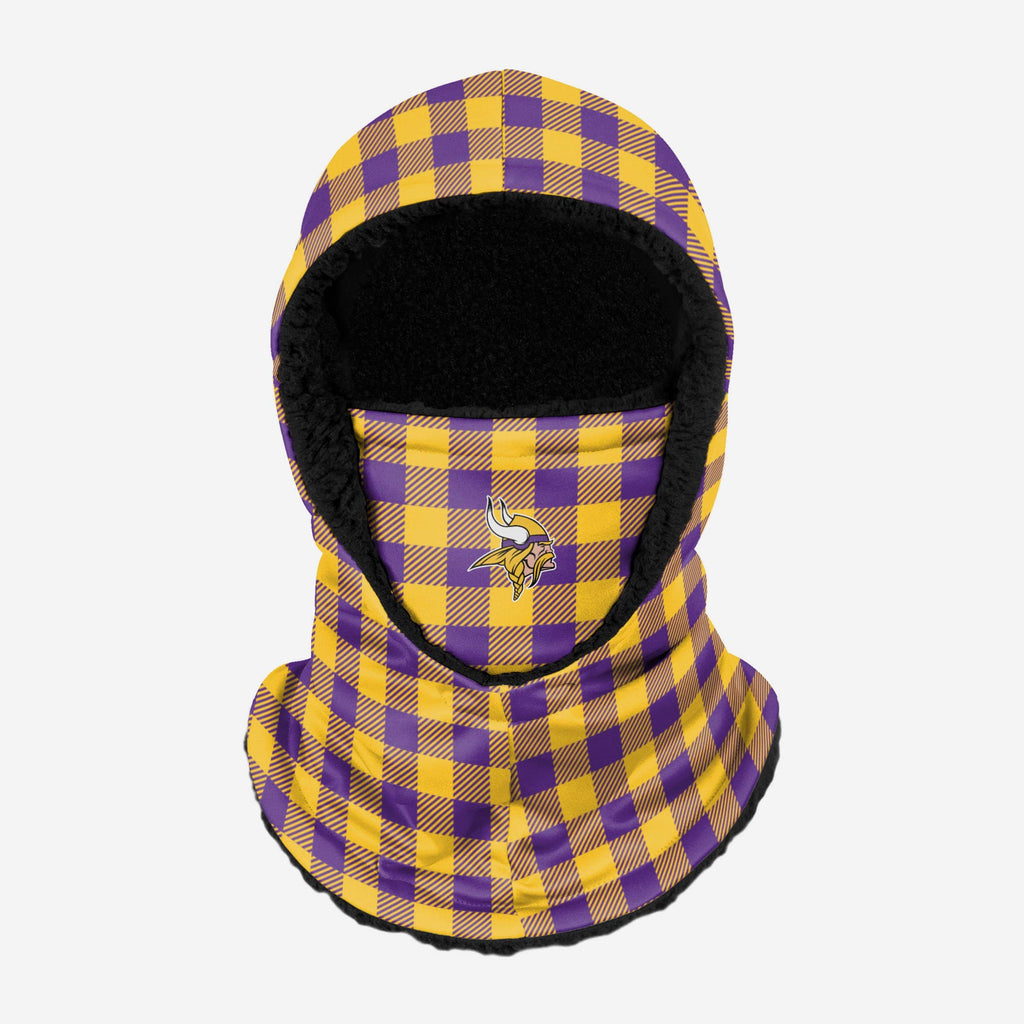 Minnesota Vikings Plaid Hooded Gaiter FOCO - FOCO.com