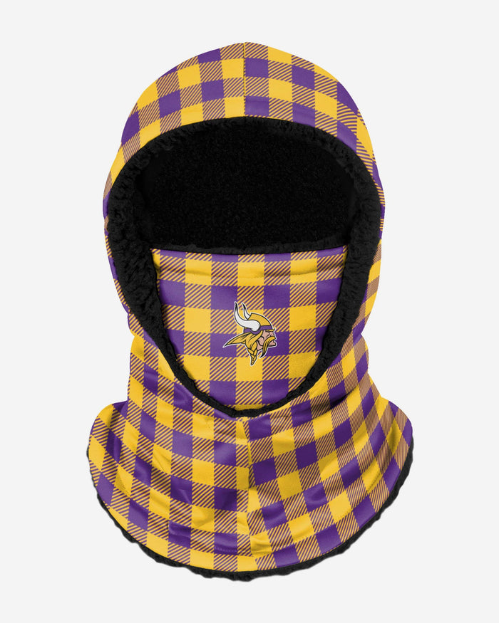 Minnesota Vikings Plaid Hooded Gaiter FOCO - FOCO.com