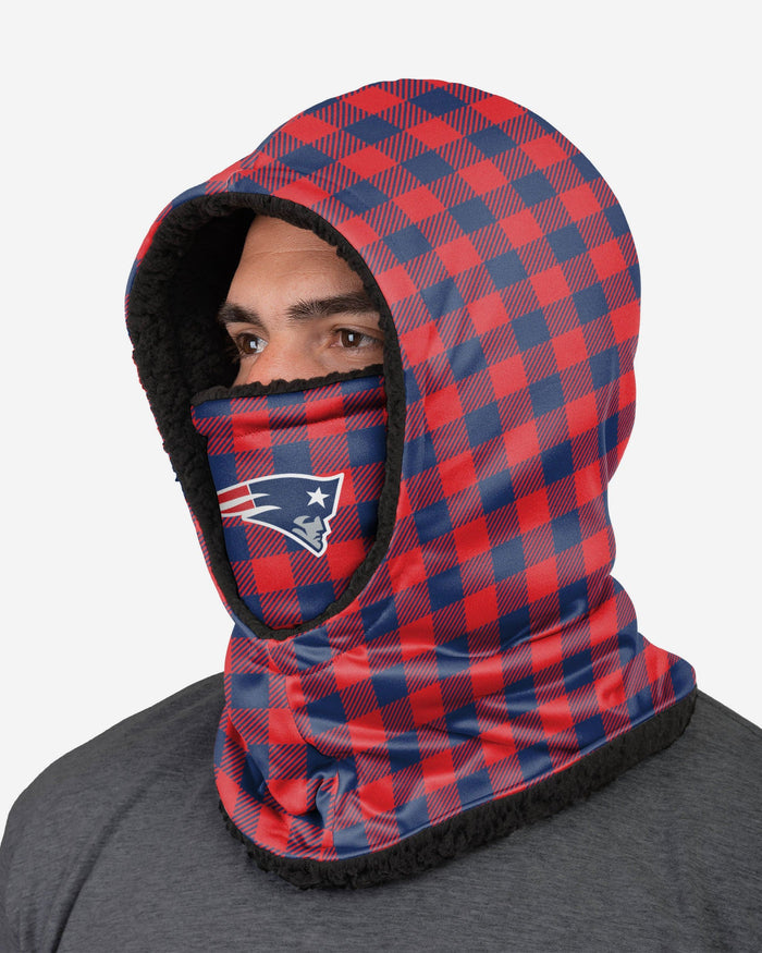 New England Patriots Plaid Hooded Gaiter FOCO - FOCO.com