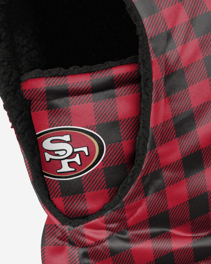 San Francisco 49ers Plaid Hooded Gaiter FOCO - FOCO.com