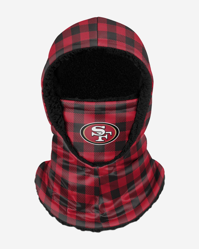 San Francisco 49ers Plaid Hooded Gaiter FOCO - FOCO.com